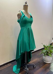 Green High Low Dress (Bust :32-34)