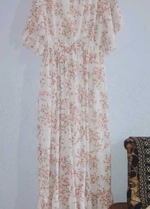 Floral print gown full length