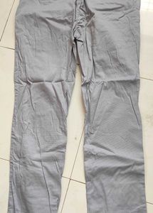 Men's Grey Striped Chinos