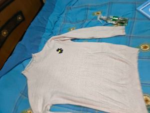 Cute Daisy Detail Knit Sweater women