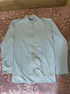 Light Blue Zip-Up Jacket