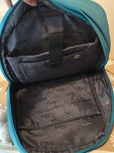 Teal Backpack with D Logo