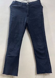 Black Washed Flare Jeans
