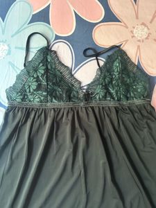 Lace Trimmed Nightdress- Free size