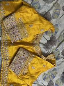 Embellished Mustard Yellow Blouse