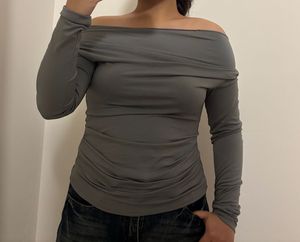 grey long sleeve versatile top