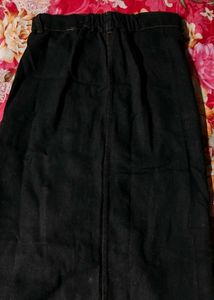 Black Denim Button straight skirt(new)
