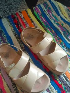 Beige Slingback Sandals