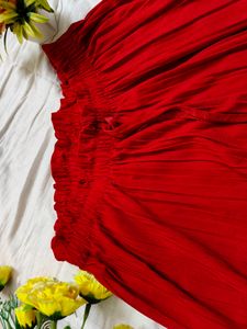 Beautiful Red Plazo ♥️