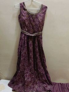 Elegant Purple Indian Kurti Dress