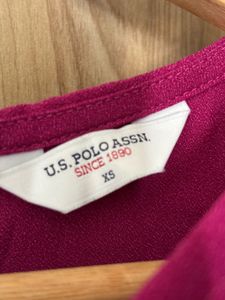 Vibrant Magenta Flutter Sleeve Dress