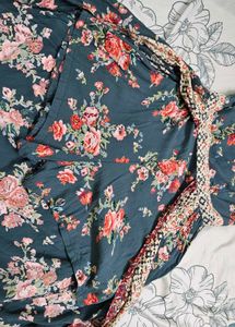 Bohemian Floral Romper front short pants