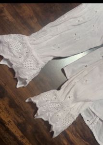 Elegant White Broderie Anglaise Top