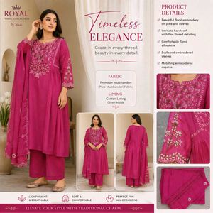 Elegant Pink Embroidered Kurta