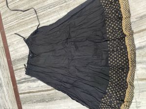 Elegant Black Lehenga with Gold Border