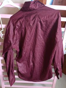 Stylish Maroon Textured Shirt