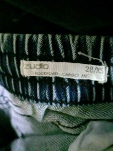 Denim Cargo Joggers