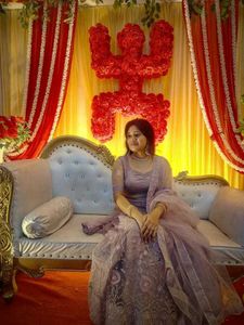 Elegant Lilac Embroidered Lehenga Set