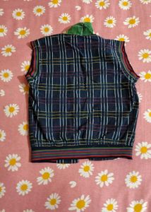 Sleeveless Plaid Shirt