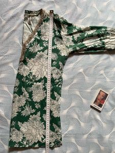 Green Floral Print Kurta