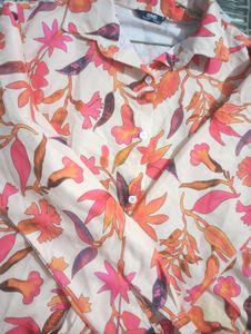 Floral Print Button-Up Shirt