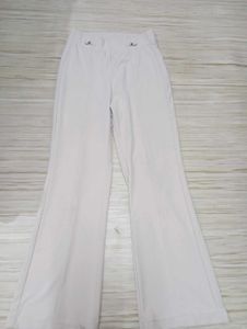 Elegant Women's Beige Bell Bottom Pants