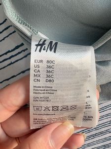 H&amp;M Luxe Sea foam ribbed Push up bra