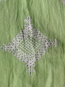 Lime Green Embroidered Cotton Kurta