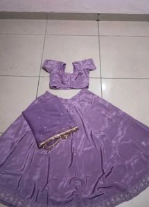 Beautiful Lavender Lehenga Choli Set
