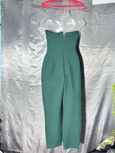 Green Strapless Jumpsuit