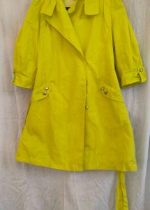 Bright lime green Trench Coat