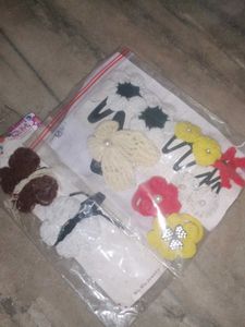 Handmade Crochet Hair Clips Set