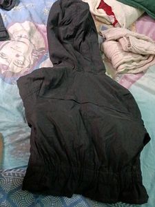Stylish Black Hooded Jacket