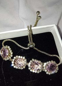 Stunning Crystal &amp; Amethyst Jewelry Set