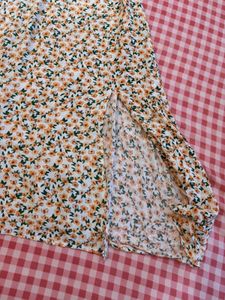 Cute Floral Print Midi Dress