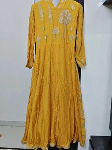 Stunning Yellow Embroidered Gown