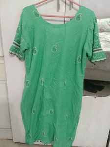 Green Paisley handwork Kurta