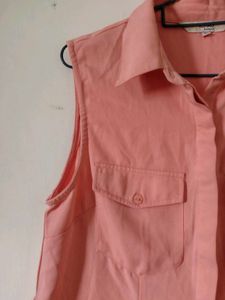 Sleeveless Pink Utility Dress