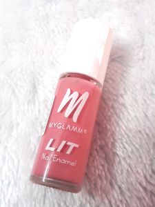 MyGlamm LIT Nail Enamel-Hey Gurl (Pink)-7ml