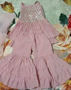 Stunning Pink Sequined Kurta Set