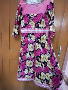 Floral Print Ethnic Dress