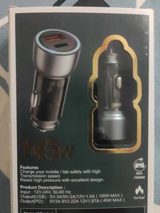 QC + PD Charger 145W with 3 in 1 Cable