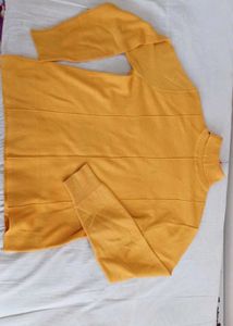 Mustard Yellow Knit Turtleneck Sweater