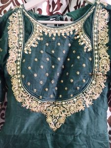 Designer Gown With Heavy Work &amp; Dupatta