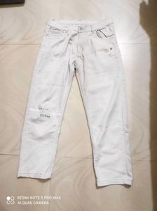 Men's White Slim Fit Jeans