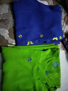 Beautiful Stitched Kurta Set 💚 💙