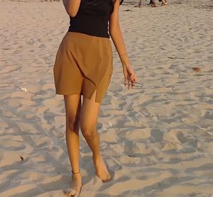 light brown pencil mini skirt