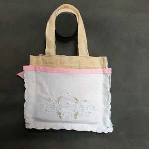 Vintage Lace &amp; Floral Tote Bag