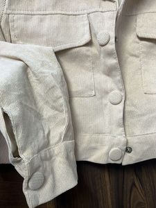 Stylish Cropped Corduroy Jacket