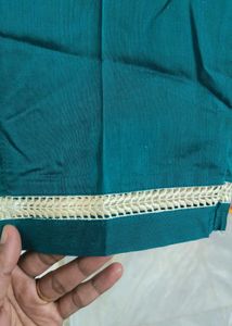 Binshan Teal Embroidered Kurta Set